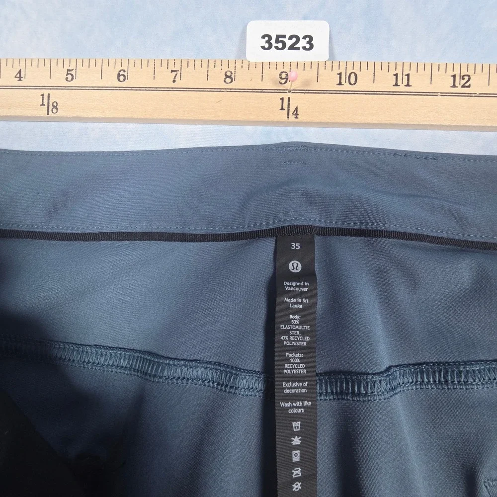 Lululemon ABC Pant Slim Fit Warpstreme Slate Blue Grey Mens 35x28 Five Pocket